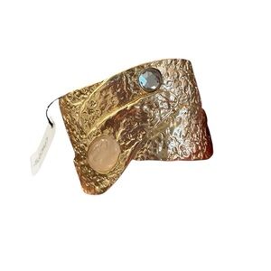 Chico's Gold Hammered Cuff Bracelet